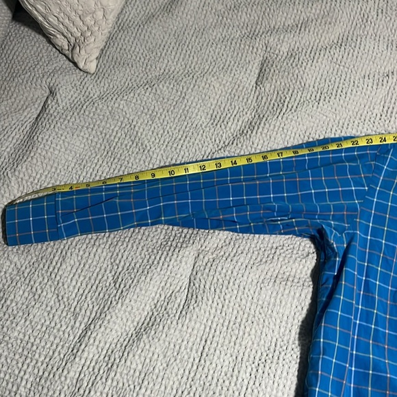 Lacoste Men’s Blue Plaid Button Up, Size 42 - Picture 5 of 6